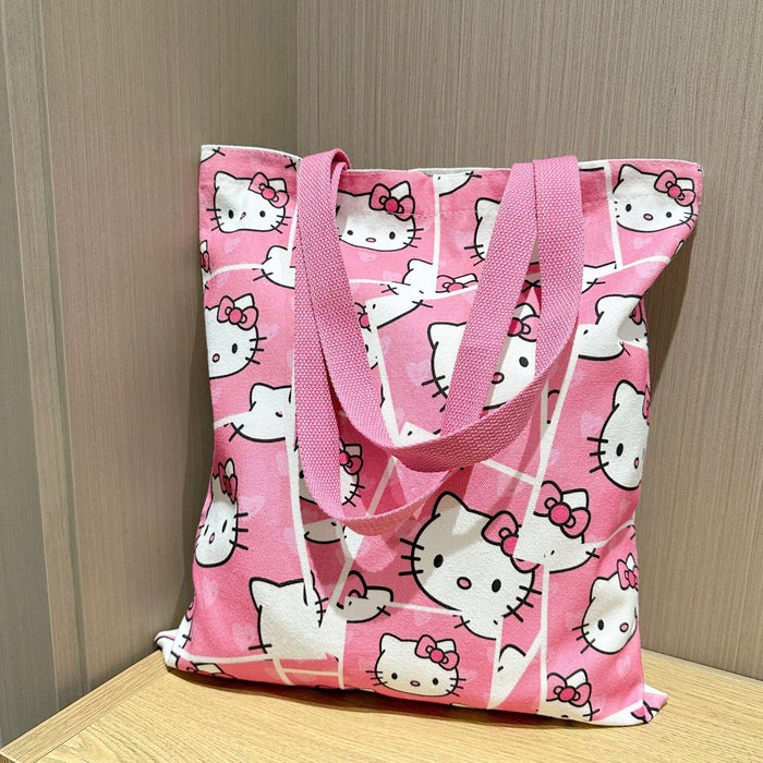 Wholesale Canvas Cute Cat Large Capacity Student Shoulder Bag