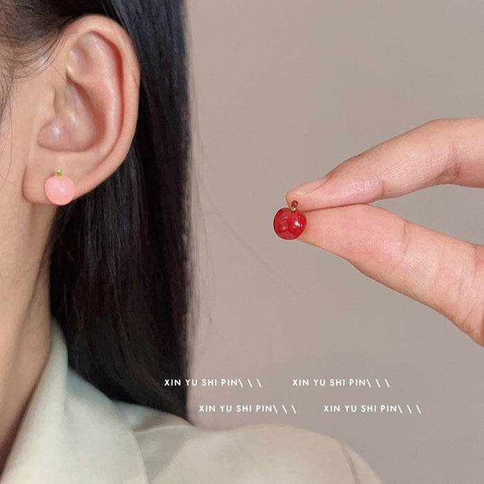 Wholesale Cherry earrings, niche creativity, simple and cute temperament, versatile earrings, new earrings