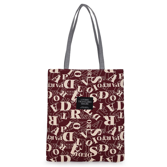 Wholesale Canvas bag, large capacity single shoulder women's bag, printed handbag, makeup bag, artistic canvas wholesale