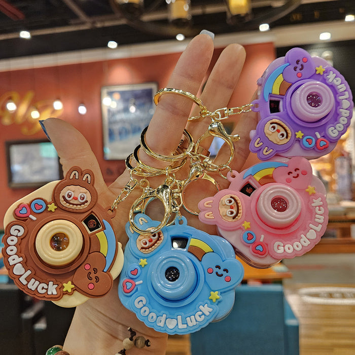 Wholesale Little sheep projection camera keychain l three-dimensional pendant girls bag ornaments