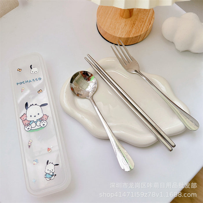 Wholesale Cartoon Stainless Steel Cutlery 3-piece Set JDC-SN-Kameng002