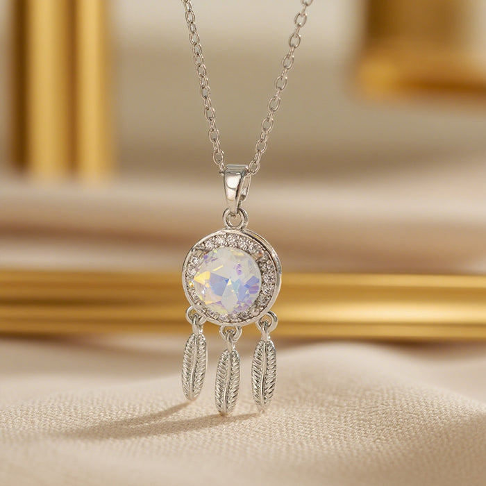 Wholesale Stainless Steel Dreamcatcher Collarbone Necklace Geometric Jewelry Gift MOQ≥2