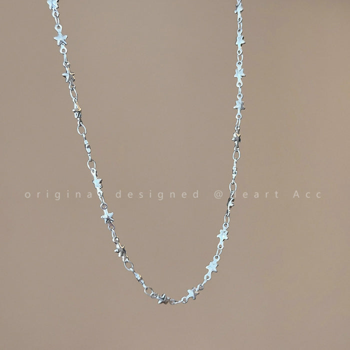 Wholesale Star double layered necklace, collarbone chain, niche design, neck chain