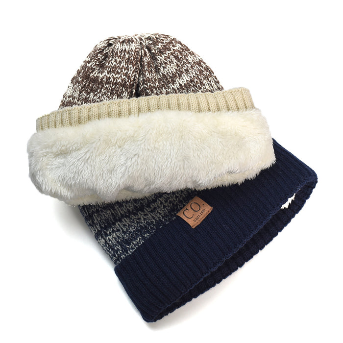 Wholesale Double Layer Plus Velvet Thick Warm Wool Knitted Hat JDC-FH-Jieh001