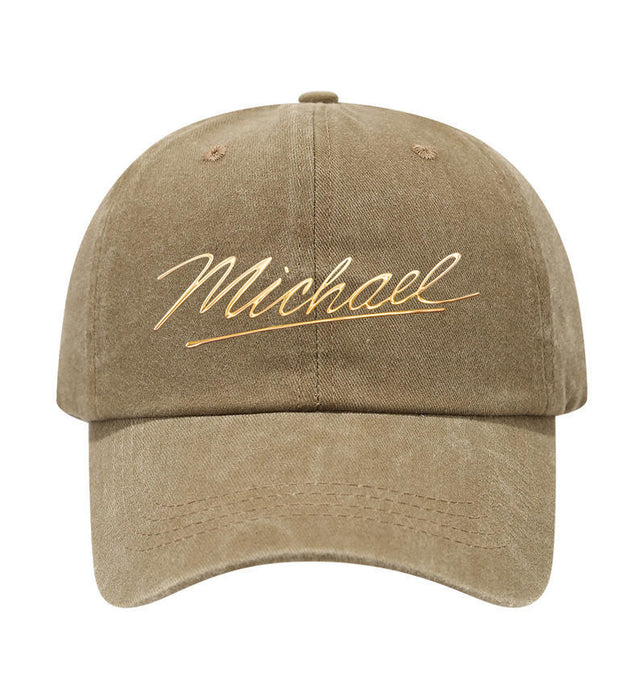 Wholesale Michael son Signature Vintage Washed Baseball Cap Embroidered Breathable Fashion Accessory