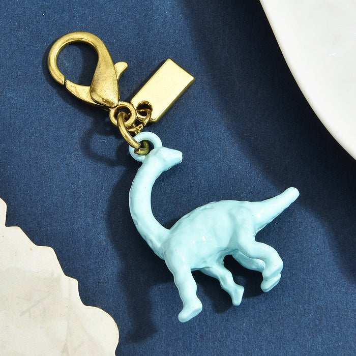 Wholesale Multi Style Dinosaur Clover Heart Animal Gold Alloy Keychain Pendant Fashion Jewelry Accessory