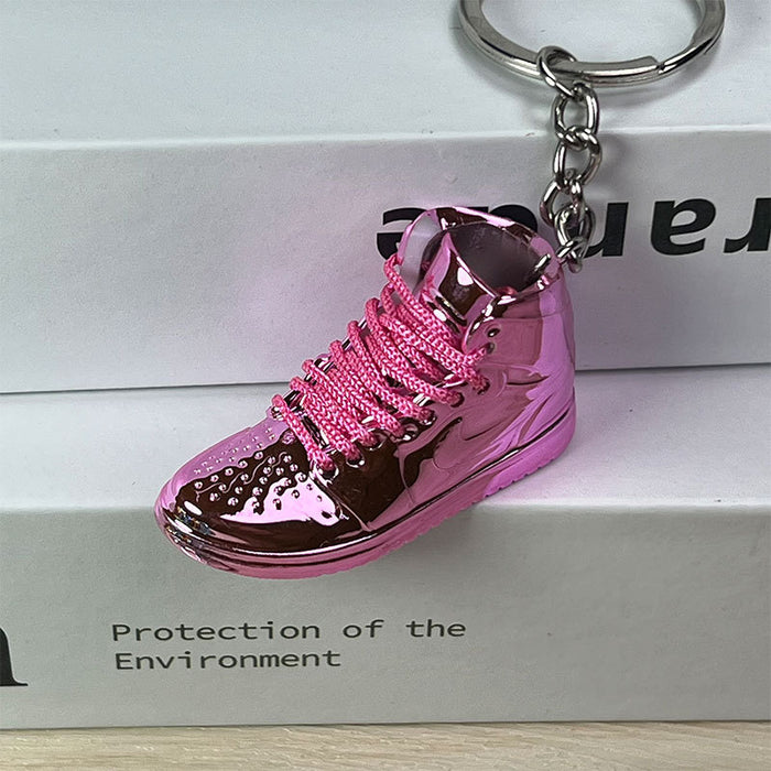 Wholesale Electroplated Mini Shoe PVC Keychain (F) JDC-KC-XingS004