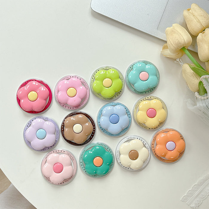 Wholesale Solid color HyunA flower phone Grips