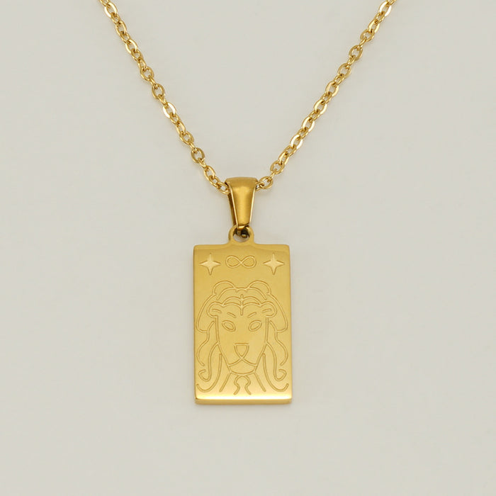 Wholesale Stainless steel square pendant necklace