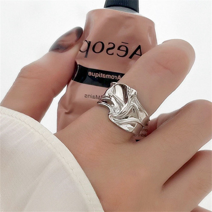 Wholesale Natural White Fritillaria Ring Women's  Food Finger Ring