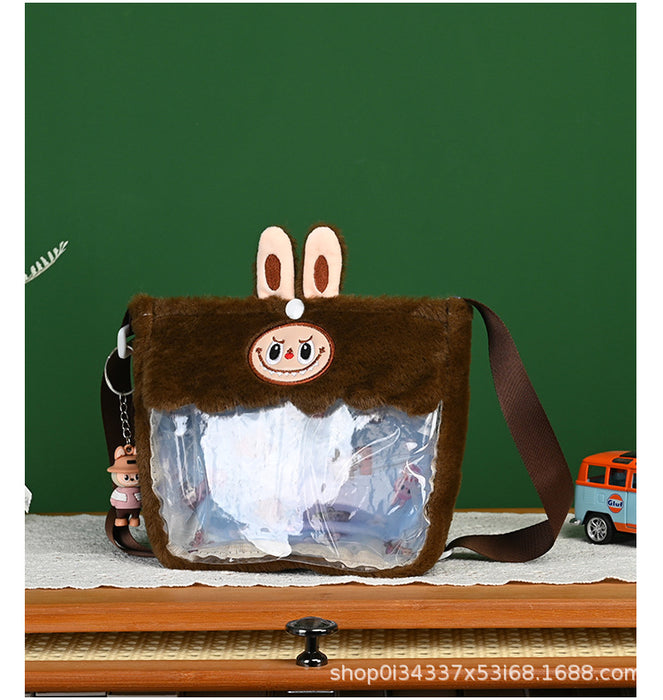 Wholesale Cartoon Doll Mesh Plush Toy Crossbody Bag  Shoulder Bags