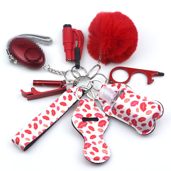 Wholesale Diving Fabric 10-piece Metal Keychain JDC-KC-TouMS001