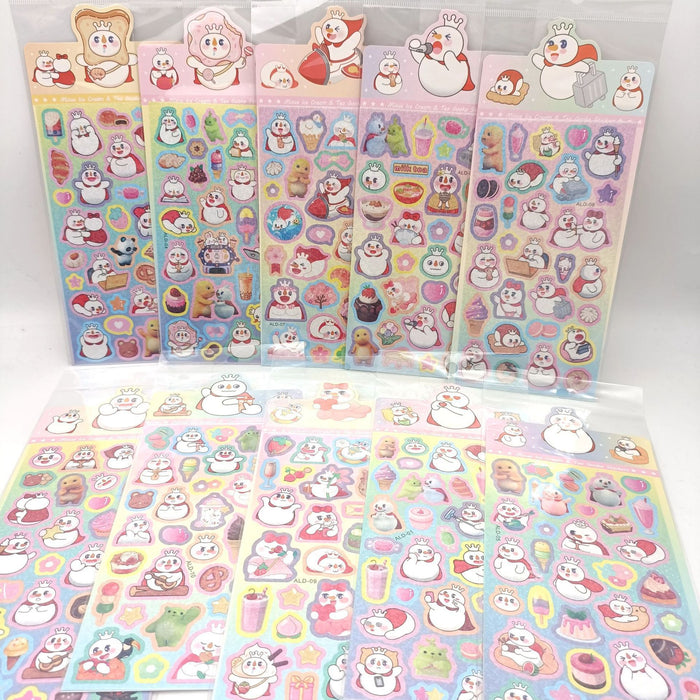 Wholesale Colorful and cute cartoon laser stickers