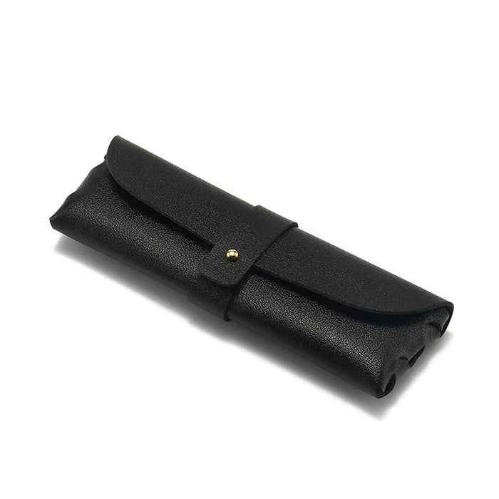Wholesale Sunglasses PU leather box soft bag Sunglasses box fashionable black handheld portable glasses box