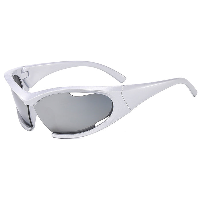 Wholesale New sports sunglasses, outdoor cycling glasses, hollowed out sunglasses, personalized running and mountain climbing sunglasses