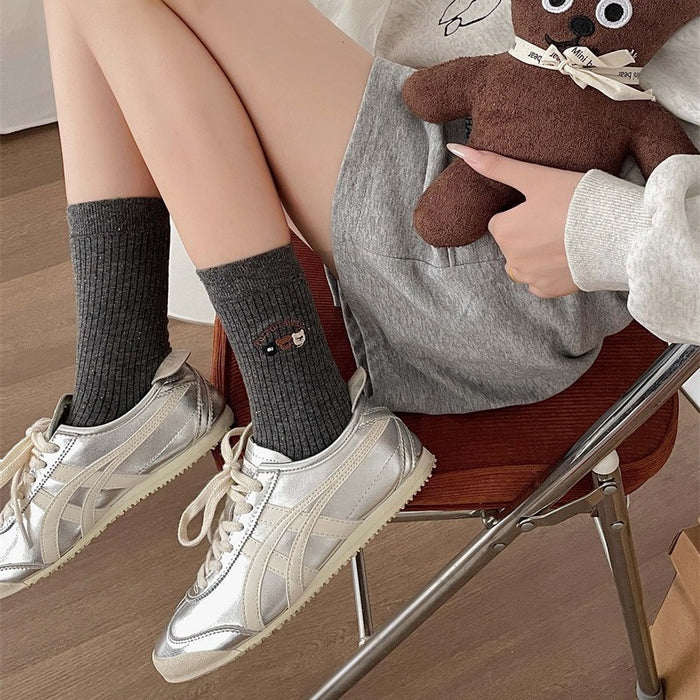 Wholesale Boneless socks, children's mid tube socks, spring and autumn styles, pure cotton