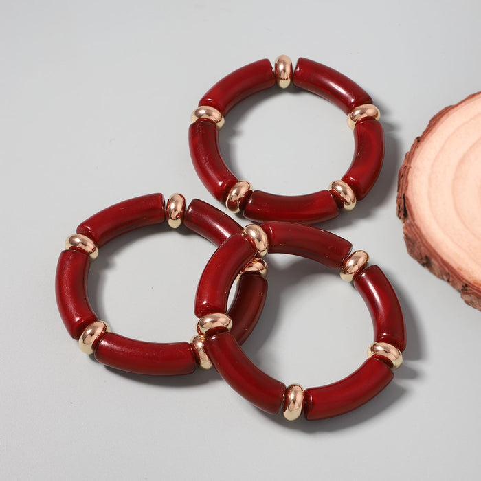 Wholesale multi-layered stacked bamboo necklace bracelet suit all-match temperament women's