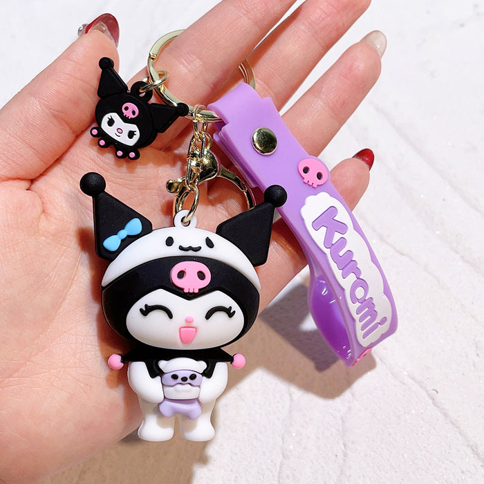 Wholesale Cartoon Silicone Keychain Hanging Accessories Car Bag Key Chain Pendant