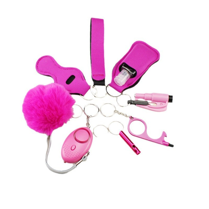 Wholesale White Neoprene 10 Piece Keychain Set Stylish Everyday Fashion Accessory