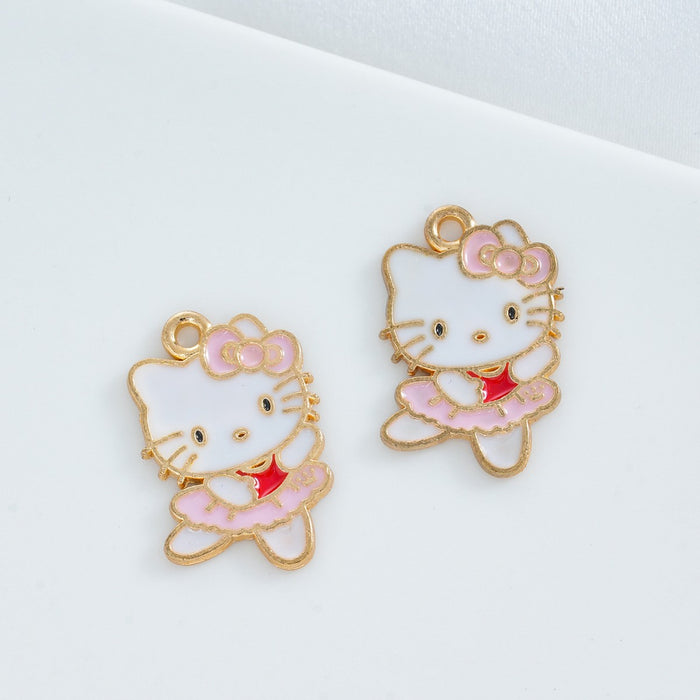 Wholesale 10 pcs Cartoon-style enamel alloy DIY charms