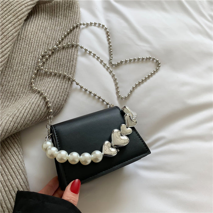 Wholesale PU New Style Pearl Mini Square Bag JDC-SD-YuanDuo070