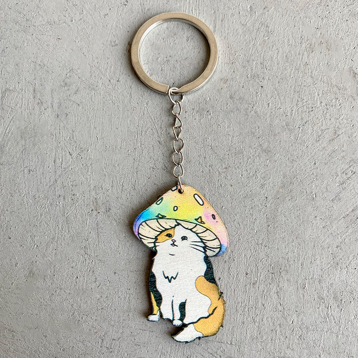 Wholesale 3pairs/pack Mushroom Colorful Keychain JDC-KC-HeYi019