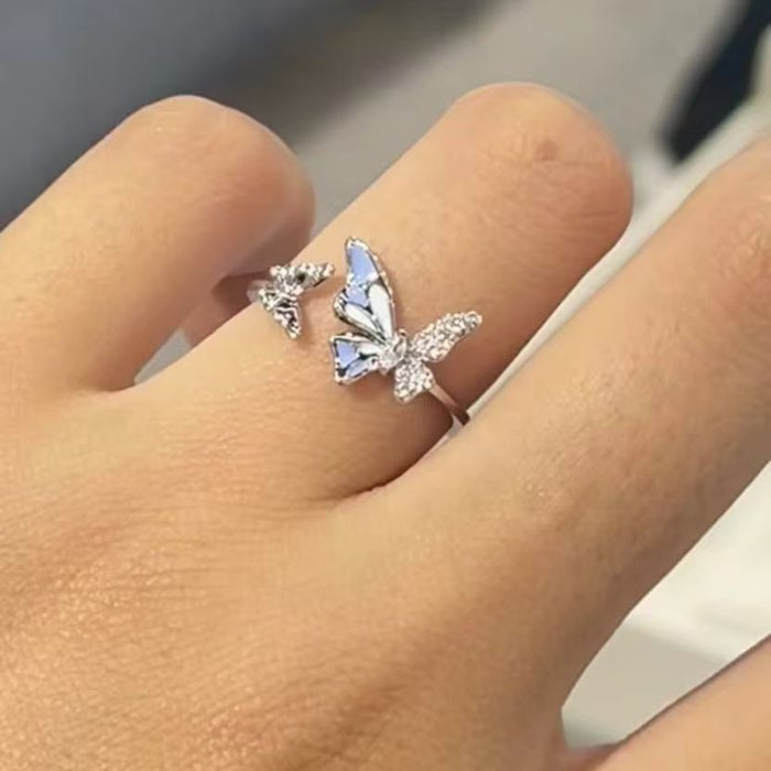 Wholesale Butterfly Opening New Ring Retro Light Luxury Exquisite High End Style Versatile