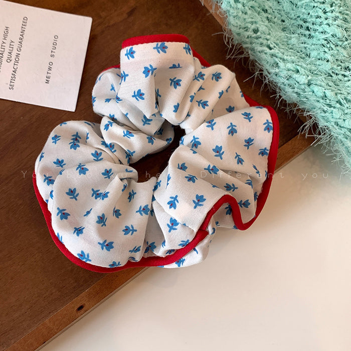 Wholesale Floral plaid headband with high-end feel, tied bun hair accessories, headband