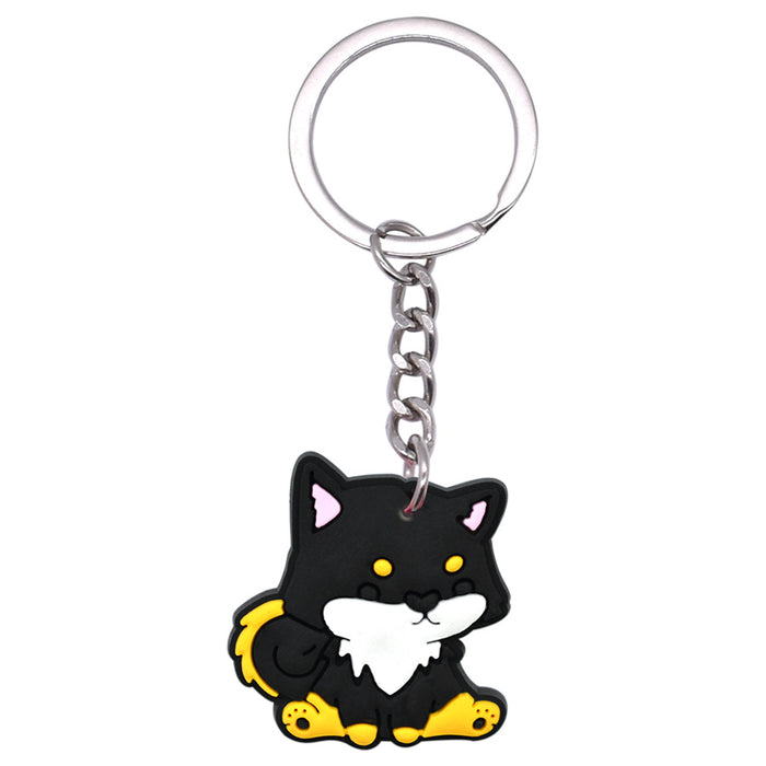 Wholesale 10 PCS Cartoon  keychain  PVC soft rubber car key pendant wholesale keychain