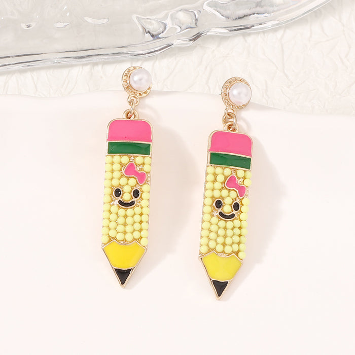 Wholesale popular pencil for learning in school season fashion trendy all-match earrings