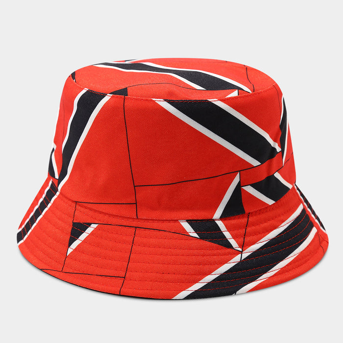 Wholesale Summer World Cup National Flags Pattern Double-Sided Bucket Fashionhat for Men and Women