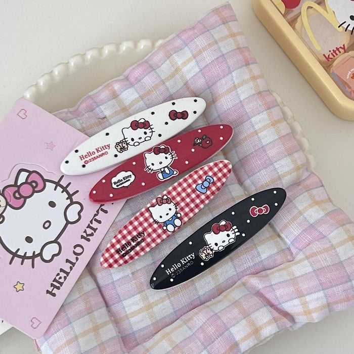 Wholesale   Long Side Clip Cute Girl's Heart Cartoon Clip Plaid  Bangs Side Clip