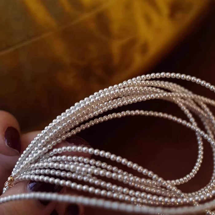 Wholesale Thin pearl necklace millet clavicle chain