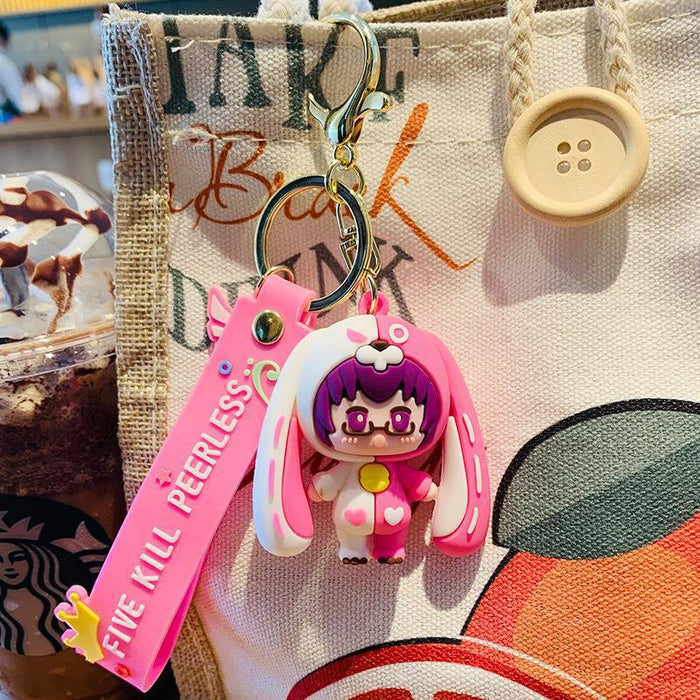 Wholesale Silicone Cartoon Doll Keychain JDC-KC-MingT221