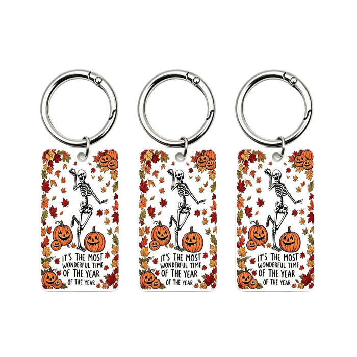 Wholesale Acrylic Pumpkin Skull Keychain Pendant  Christmas Y2K Chic Car Key Accessory Gift