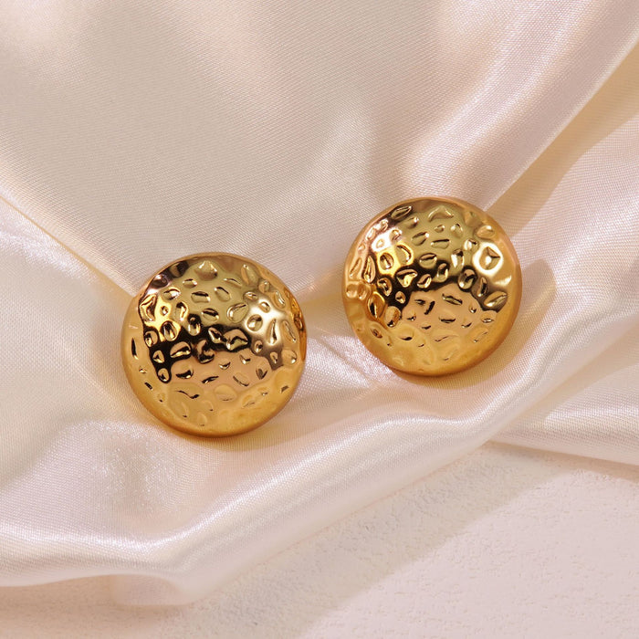 Wholesale Stainless Steel Round Earrings JDC-ES-JW014