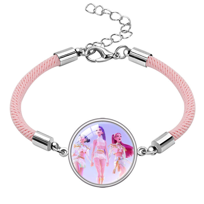 Wholesale Multicolor cord  Kpop Time Gem gemstone bracelet