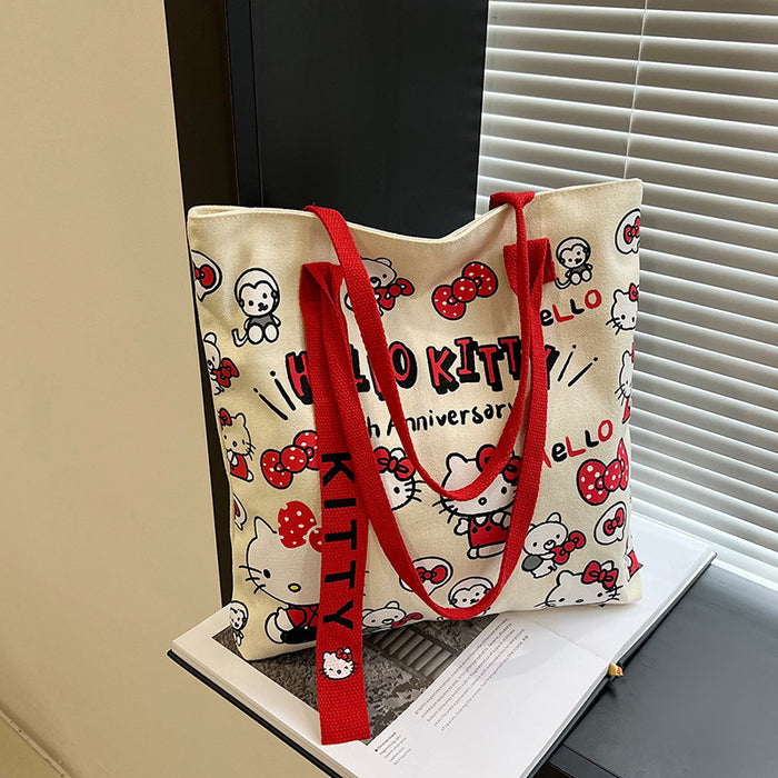 Wholesale Cartoon Canvas Bag Fashion Bag  Handbag Cute Commuter All-match Shoulder Large Capacity Tote
