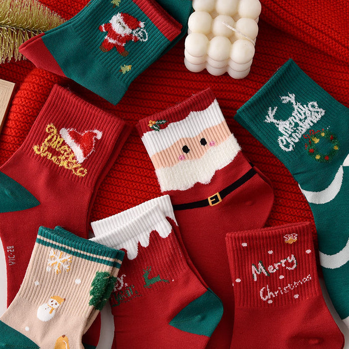 Wholesale Elk New Christmas Cotton Socks JDC-SK-ZhongY001