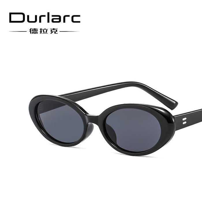 Wholesale Sunglasses high-end retro black oval new sunglasses UV resistant