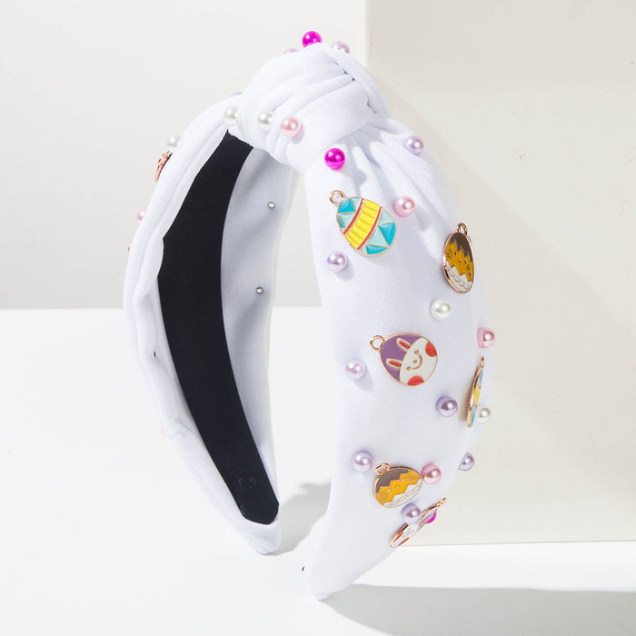 Wholesale Easter bunny and egg themed knotted wide headband