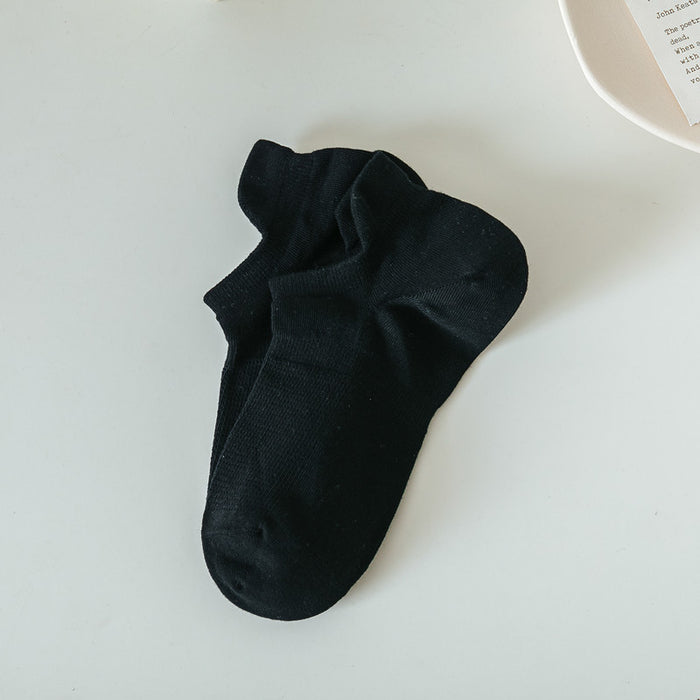 Wholesale New Socks Ship Socks Solid Color Sports Sweat Absorbing Breathable Invisible Cotton Socks