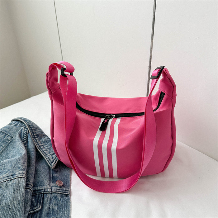 Wholesale Bag niche design, high-end striped crossbody bag