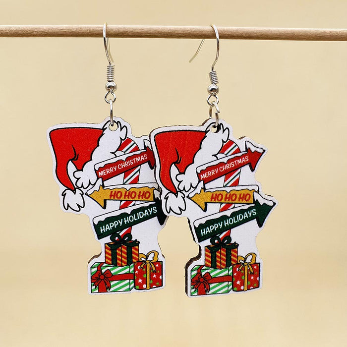 Wholesale Christmas Wooden Earrings JDC-ES-Susheng012