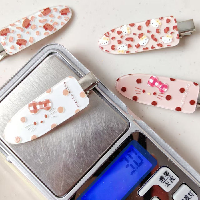Wholesale Cute cartoon beige leopard print hair clip