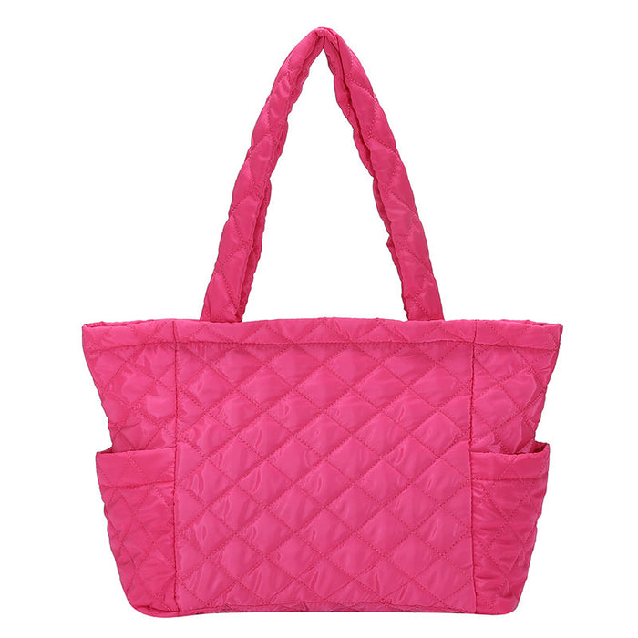 Wholesale Diamond Quilted Hand-held Tote Bag Nylon JDC-SD-PuHui003