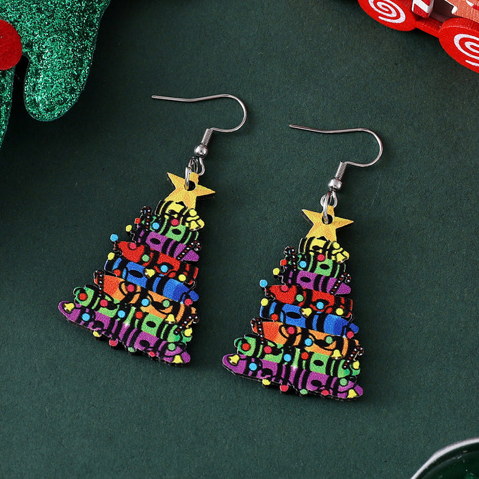 Wholesale Christmas Star Lantern Book Pendant Earrings