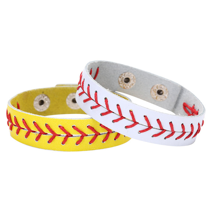 Wholesale Wax Thread Stitched Baseball Bracelet JDC-BT-Shengy006