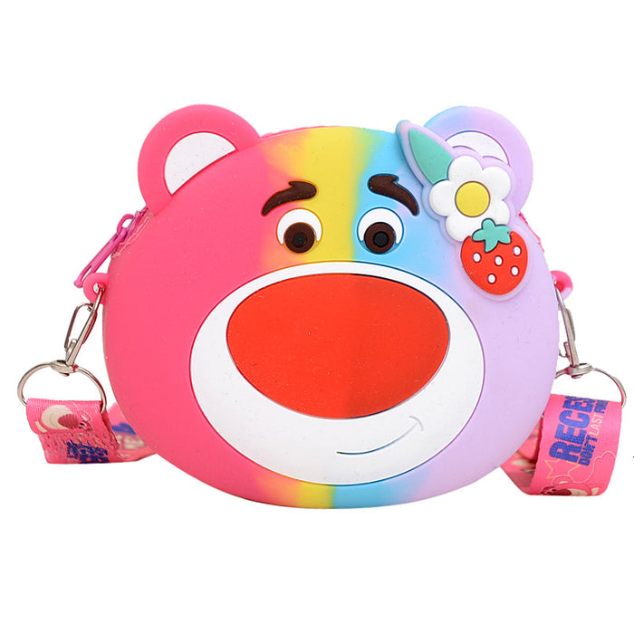 Wholesale Anti-rodent Pioneer Head Silicone Crossbody Bag Children's Cartoon Coin Purse Decompression Bubble