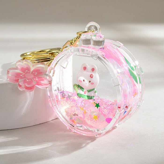 Wholesale Cloud and Sand Pendant Moon Rabbit Keychain